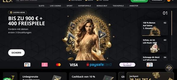 Lex Casino desktop screenshot 1